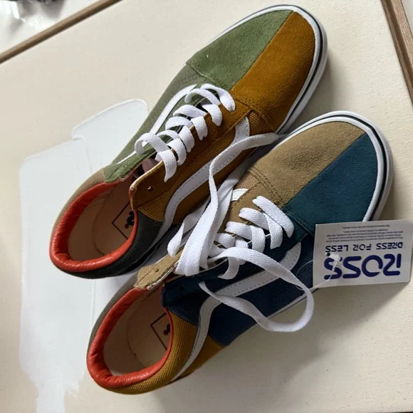 New Vans Old Skool Split Duck Canvas Multi Sneakers Low-Top Shoes Men’s 6 1/2 - Picture 6 of 8